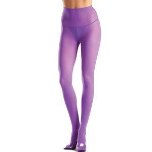 Opaque Pantyhose Nylon Purple